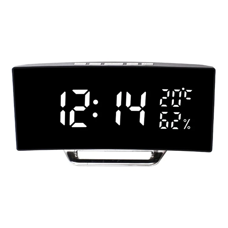 TBD0603962201A.webp 7816 Curved Screen LED Temperature / Humidity Display Multifunctional Clock - Image 1
