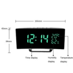 7816 Curved Screen LED Temperature / Humidity Display Multifunctional Clock - Image 3