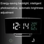7816 Curved Screen LED Temperature / Humidity Display Multifunctional Clock - Image 6