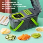 22 in 1 Multifunctional Food Chopper Grater Onion Dicer Veggie Cutter with 13 Stainless Steel Blades - Image 2