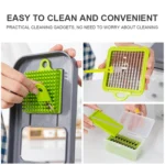 22 in 1 Multifunctional Food Chopper Grater Onion Dicer Veggie Cutter with 13 Stainless Steel Blades - Image 8