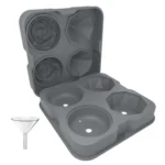 4-Holes Rose Diamond Shape Cocktail Ice Cube Molds Silicone Ice Ball Maker