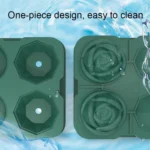 4-Holes Rose Diamond Shape Cocktail Ice Cube Molds Silicone Ice Ball Maker - Image 7