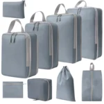 9 In 1  Compression Packing Cubes Expandable Travel Bags Luggage Organizer