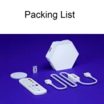 RGB Symphony Hexagon Lights DIY Bedside Ambient Wall Lamp Smart Honeycomb Light - Image 11