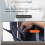 Deli Portable Briefcase Large Capacity Business Casual Portable Storage Document Bag - Image 4