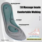 10pairs 5D Nano Antibacterial Deodorant Breathable Anti-Slip Massage Insole - Image 3