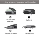 8 In 1 Compression Packing Cubes Expandable Travel Bags Luggage Organizer - Image 9
