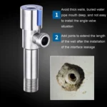 Model D 304 Hexagonal Stainless Steel Angle Valve Fine Copper Ceramic Valve Spool With Decorative Cover - Image 9