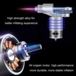 12V Metal Cylinder Smart Digital Display Portable Mini Tire Pump - Image 4