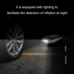 12V Metal Cylinder Smart Digital Display Portable Mini Tire Pump - Image 7