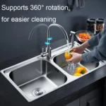 304 Stainless Steel Kitchen Rotatable Sink Faucet - Image 5