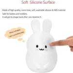 Rabbit Silicone Pat Night Light Children Gift Color Changing Lamp - Image 4