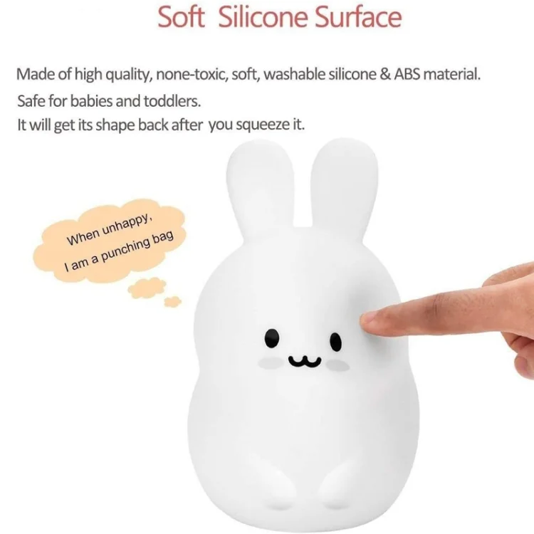 TBD06039989_B3.webp Rabbit Silicone Pat Night Light Children Gift Color Changing Lamp - Image 4