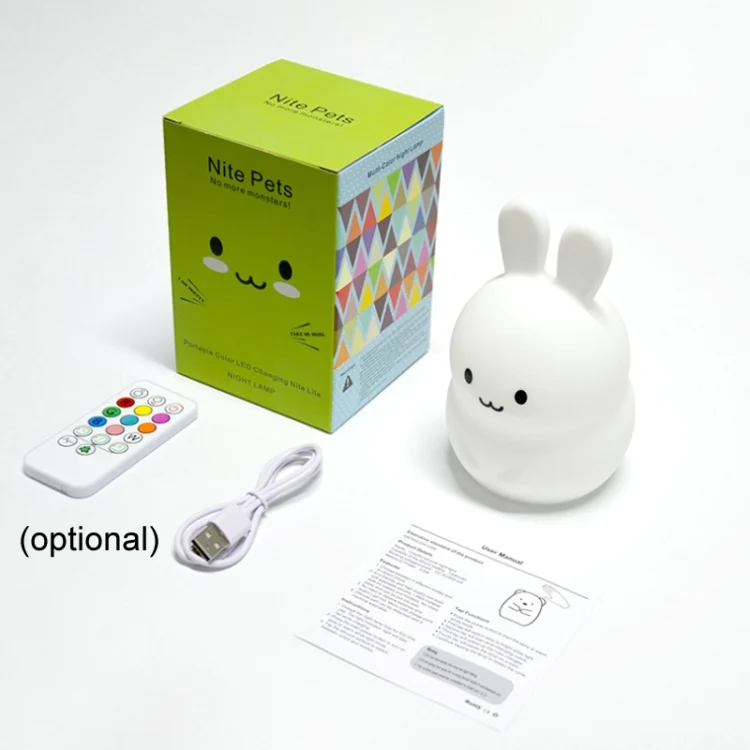 TBD06039989_B7.webp Rabbit Silicone Pat Night Light Children Gift Color Changing Lamp - Image 8