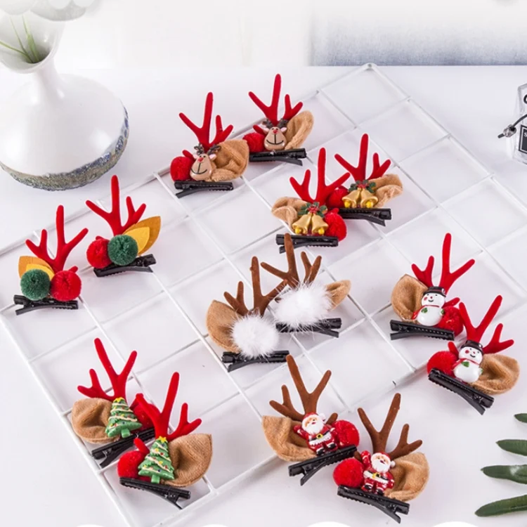 TBD06040047_B1.webp 1pair Christmas Hair Accessories Cute Hairpins For Children - Image 2