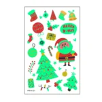 10pcs Christmas Glow Waterproof Cartoon Tattoo Sticker
