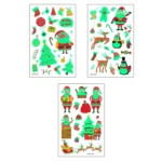 10pcs Christmas Glow Waterproof Cartoon Tattoo Sticker - Image 2