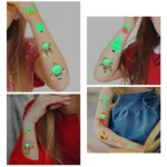 10pcs Christmas Glow Waterproof Cartoon Tattoo Sticker - Image 4