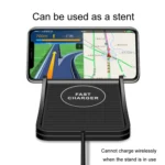 15W Car Wireless Charging Silicone Base For Apple Android Phones - Image 5
