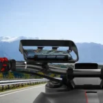 Rotatable Bicycle and Motorcycle Anti-shake Fixed Mobile Phone Holder with Sun Visor