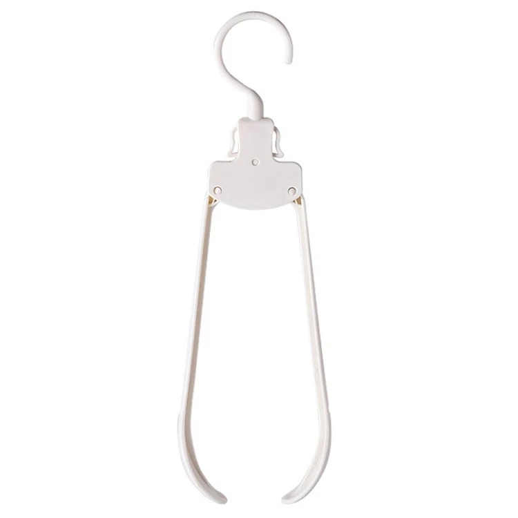TBD0604015701A.webp Plastic Travel Folding Hanger Portable Clothes Wide Shoulder Traceless Drying Rack - Image 1