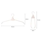 Plastic Travel Folding Hanger Portable Clothes Wide Shoulder Traceless Drying Rack - Image 2