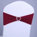 Tie-Free Stretch Chair Back Flower Bow Chair Cover Hotel Chair Back Strap Decoration