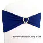 Tie-Free Stretch Chair Back Flower Bow Chair Cover Hotel Chair Back Strap Decoration - Image 2