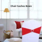Tie-Free Stretch Chair Back Flower Bow Chair Cover Hotel Chair Back Strap Decoration - Image 5