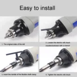 HILDA Power Drill Engraving Machine Accessories Drill Chuck Flexible Shaft - Image 6