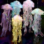 Luminous Jellyfish Lamp Finished Night Light Room Decoration Ambient Light - Image 3