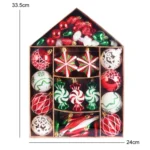 73pcs/Set Christmas Tree Decoration Pendant Painted Christmas Ball - Image 2