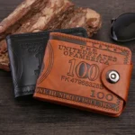 Retro Dollar Pattern Magnetic Buckle Multi-card Slot Wallet - Image 2