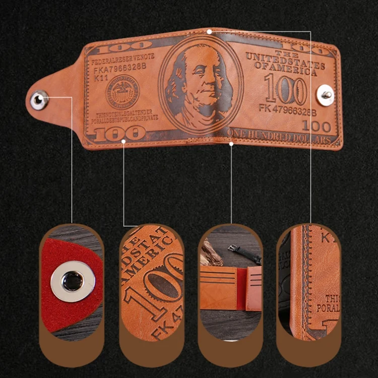 TBD06040317_B3.webp Retro Dollar Pattern Magnetic Buckle Multi-card Slot Wallet - Image 4