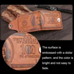 Retro Dollar Pattern Magnetic Buckle Multi-card Slot Wallet - Image 5