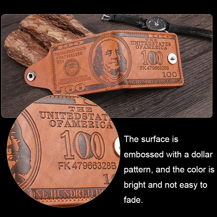 TBD06040317_B4.webp Retro Dollar Pattern Magnetic Buckle Multi-card Slot Wallet - Image 5