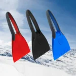Mini Car Snow Shovel Multifunctional Silicone Anti-Slip Handle De-Icing Tool - Image 2