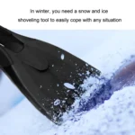 Mini Car Snow Shovel Multifunctional Silicone Anti-Slip Handle De-Icing Tool - Image 4