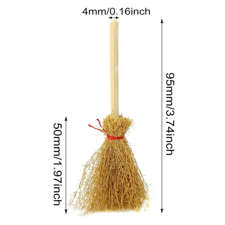 TBD0604036601_1.webp 5pcs Halloween Mini Broom Ornaments Witch Broom Toy Accessories - Image 7