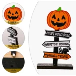 Halloween Guide Wooden Ornaments Cartoon Letters Decoration Supplies - Image 5