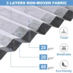 Non-Woven Fabric Foldable Underbed Storage Bag for Clothes Blankets 100x50x18cm - Image 2