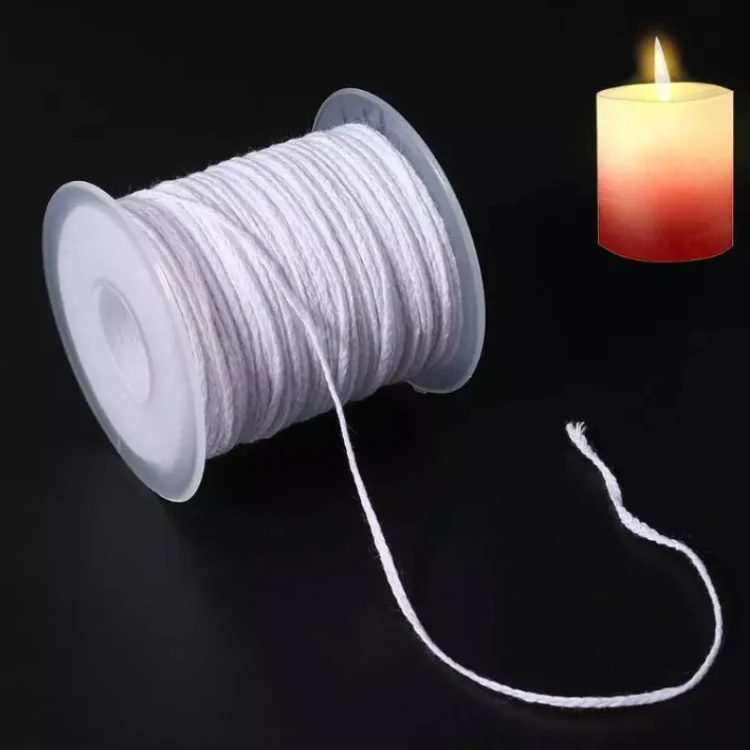 TBD06040422_1.webp 61m 24-strand Cotton Rope Braided Candle Wick Core DIY Handmade Candle Core - Image 2