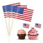 100pcs/pack 65mm National Flag Toothpick  Cupcake Toppers Cocktail Sticks - Image 2
