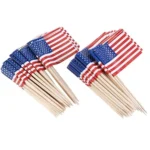 100pcs/pack 65mm National Flag Toothpick  Cupcake Toppers Cocktail Sticks - Image 3