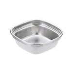Stainless Steel Square Sauce Dish Hotpot Seasoning Disc Barbecue Tableware
