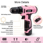 HILDA 12V Cordless Impact Drill Electrical Screwdriver - Image 5