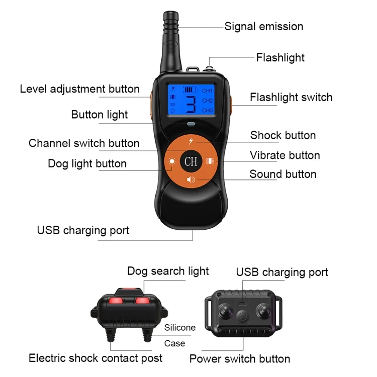 TBD06040517_B3.webp Smart Electronic Remote Control Dog Training Device Waterproof Pets Bark Stopper - Image 4