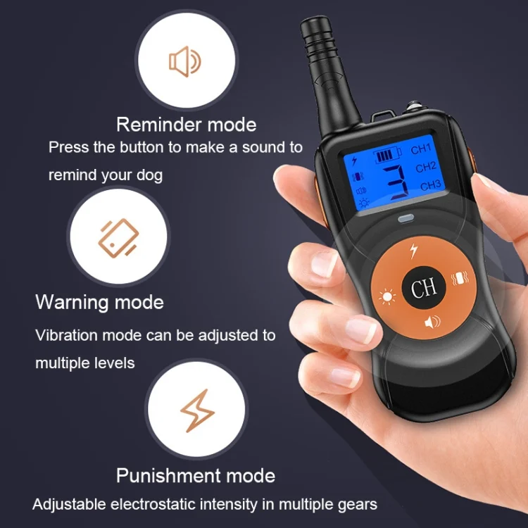 TBD06040517_B8.webp Smart Electronic Remote Control Dog Training Device Waterproof Pets Bark Stopper - Image 9