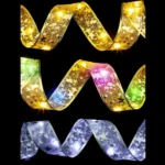 LED Christmas Tree Decoration Bronzing Ribbon Lights - Image 2